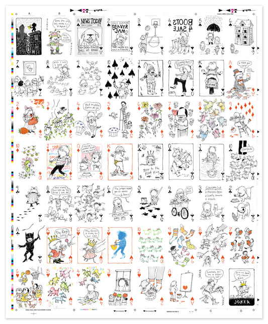 Pants Playing Cards - Signed Uncut Card Sheet
